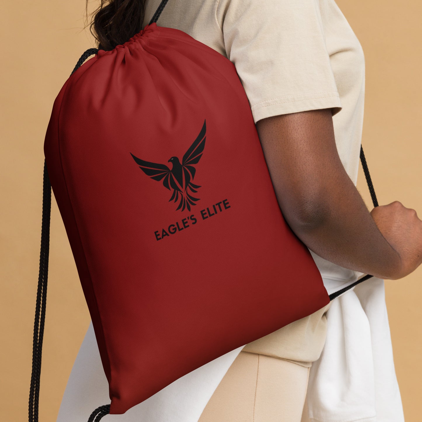 Crimson Red Drawstring bag - Eagle's Elite